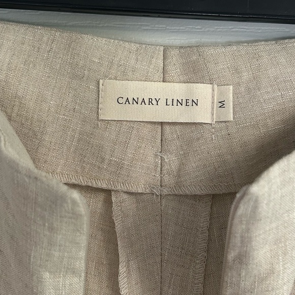 Canary Linen 100% linen flare pants - Picture 4 of 5